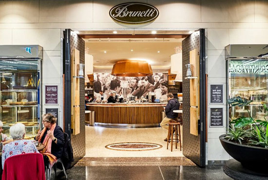 Photo of the front doors of Brunetti Classico in Carlton